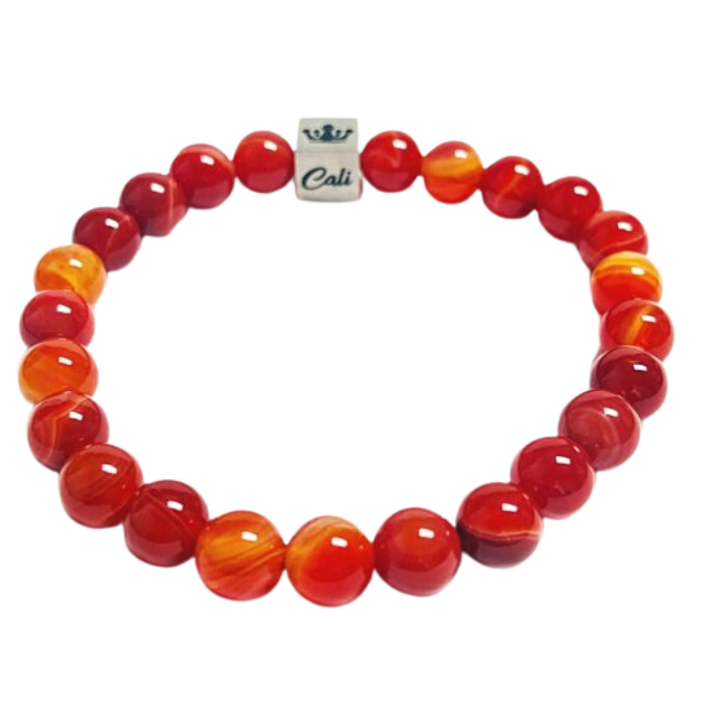 Red Stripe Agate Bracelet