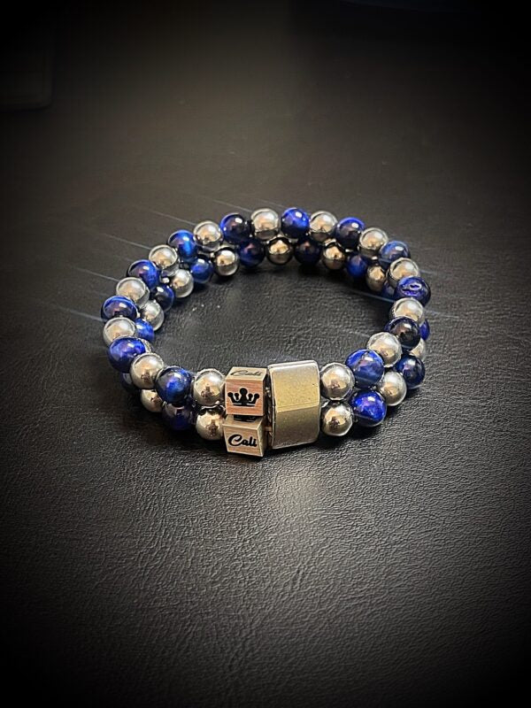 ZEN Blue Tiger Double Bracelet