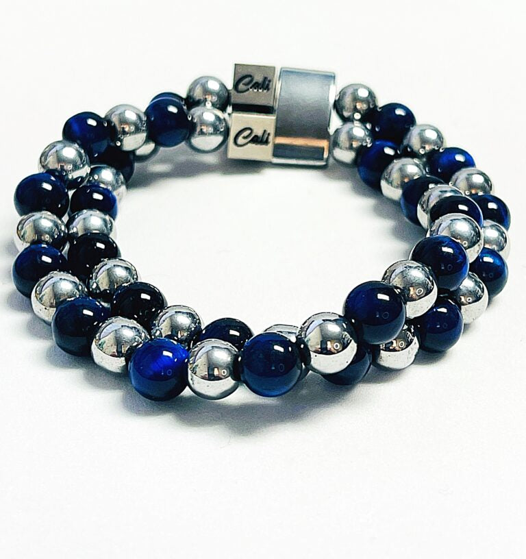 ZEN Blue Tiger Double Bracelet