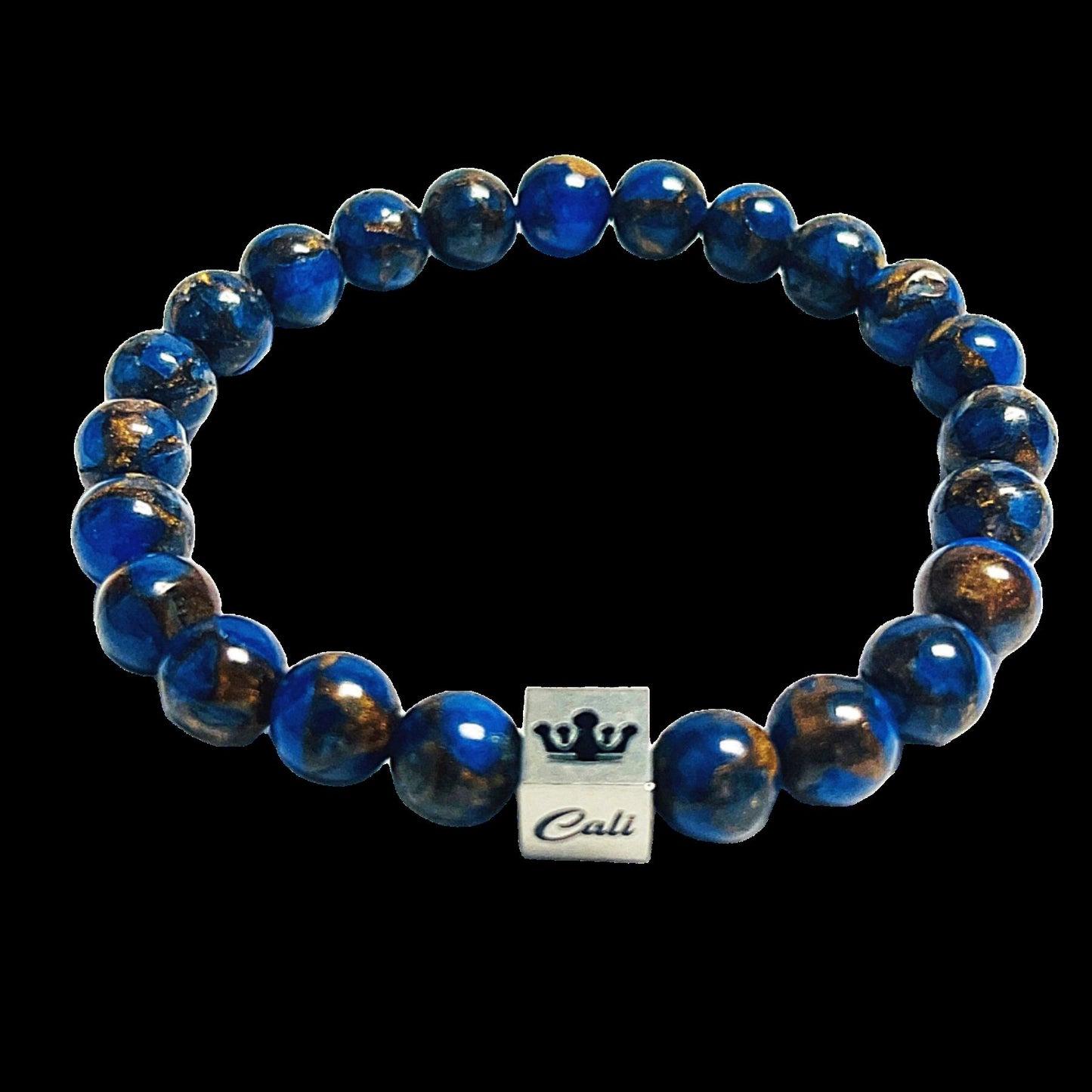 Dark Blue Mosaic Quartz Bracelet