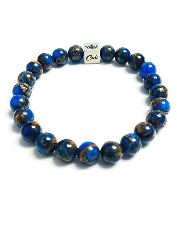 Dark Blue Mosaic Quartz Bracelet