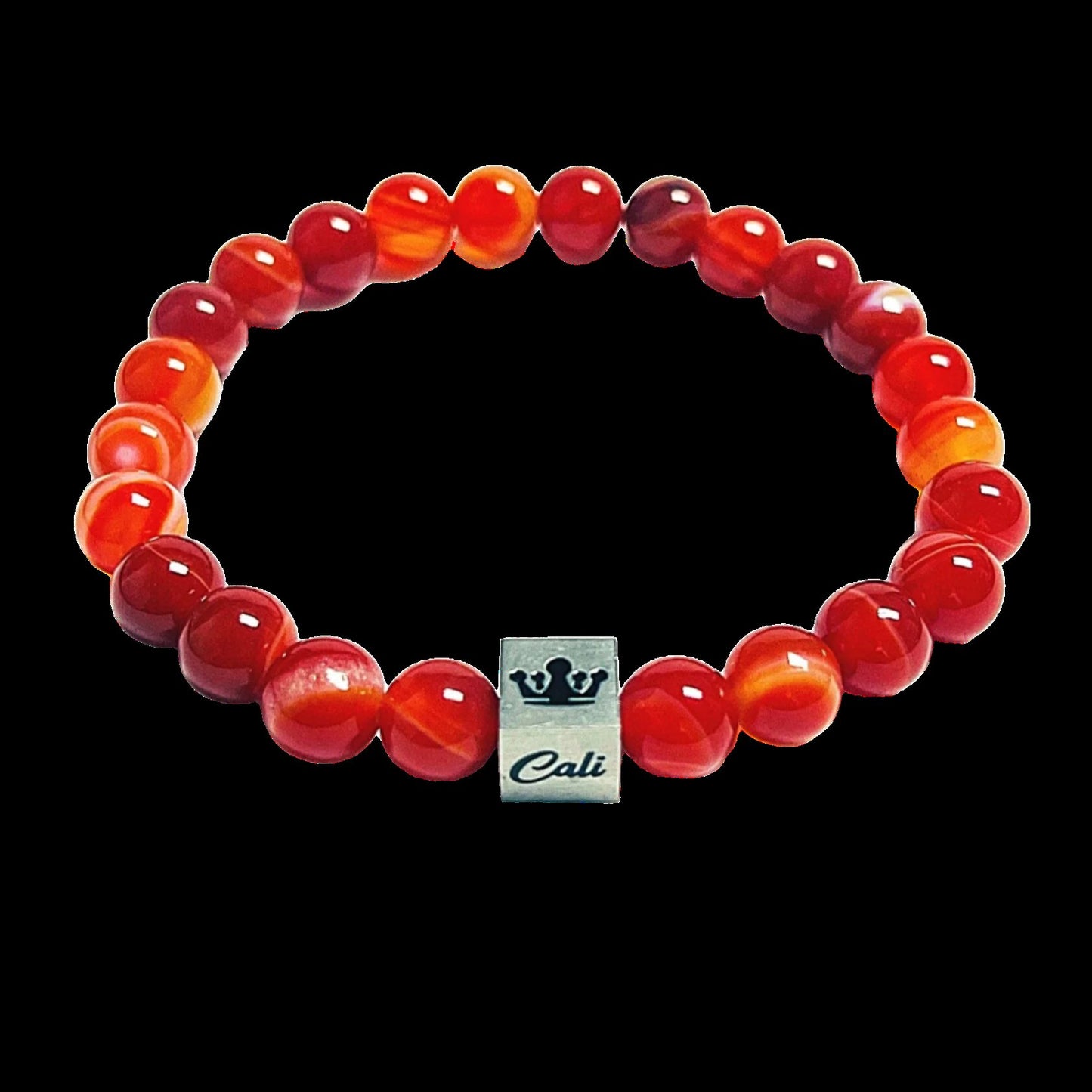 Red Stripe Agate Bracelet