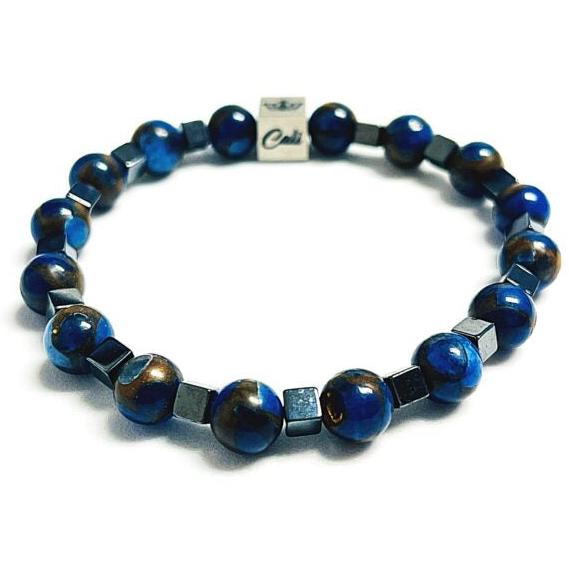 Dark Blue Mosaic Quartz Bracelet