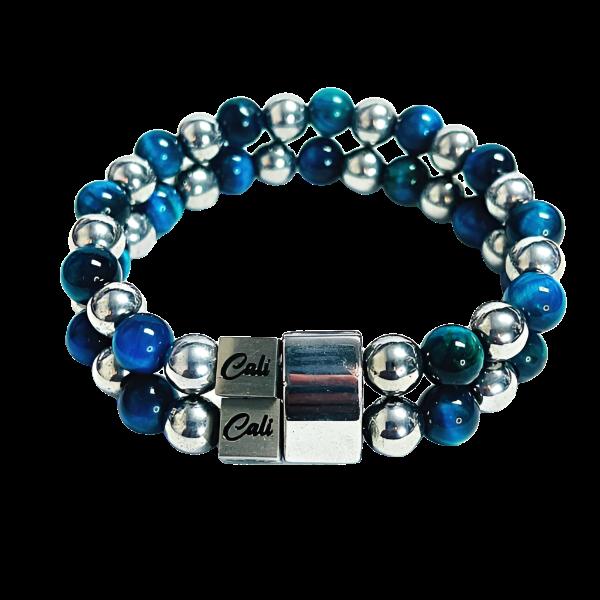 ZEN Blue-Green Tiger Double Bracelet