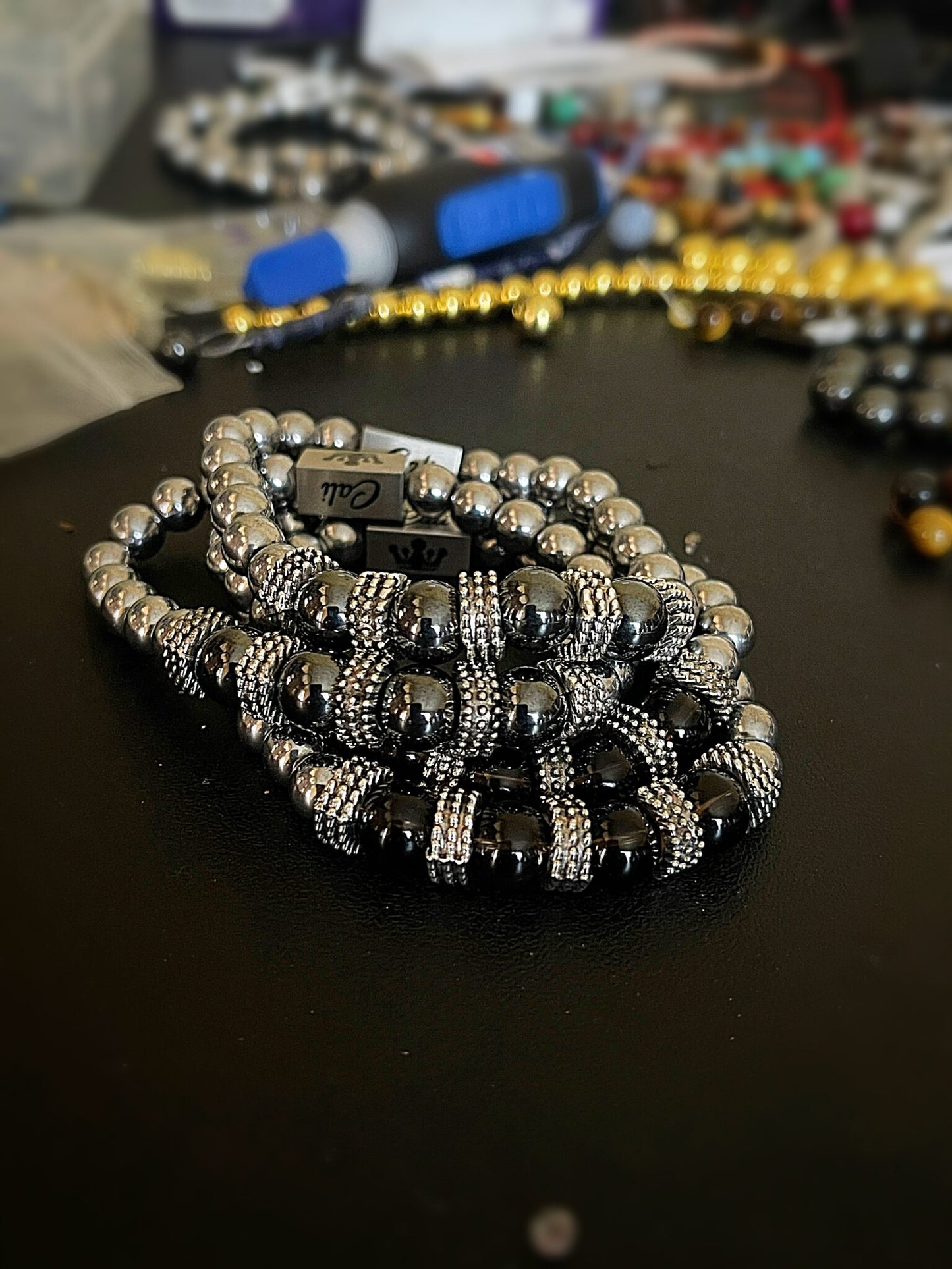 Zeus Magnetic Silver Hematite Bracelet