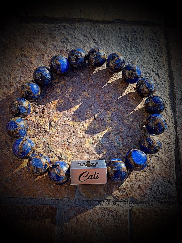 Dark Blue Mosaic Quartz Bracelet