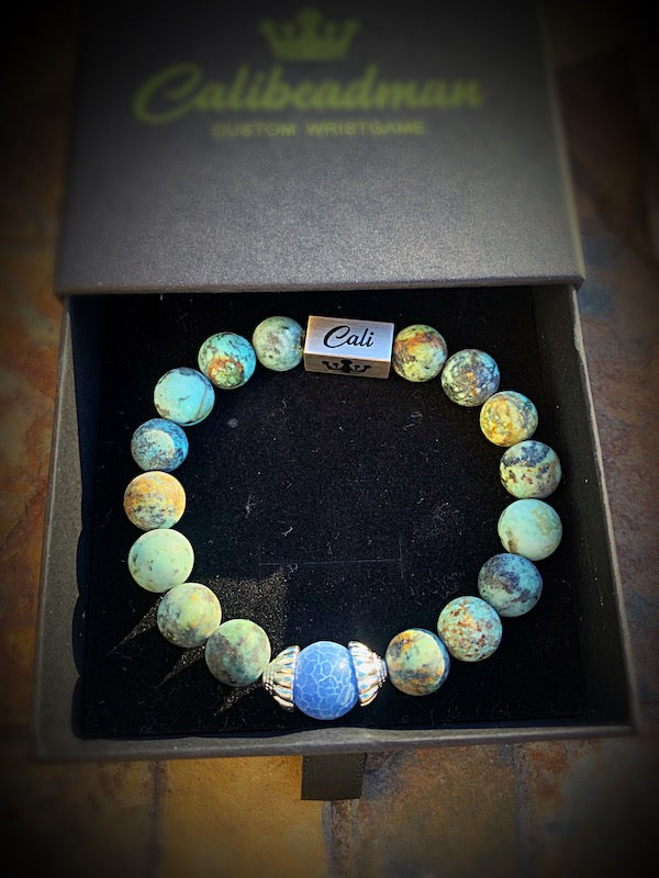 African Turquoise Bracelet-Cigar Series