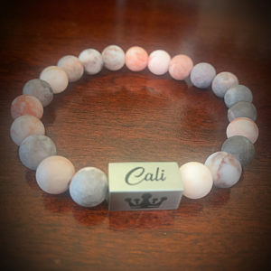 Light Pink Zebra Matte Jasper